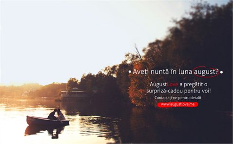 Sărbătoriți nunta în luna AUGUST? Surpriză de la "August Love Photography"!